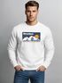 Sweatshirt Herren ohne Kapuze Frontprint Expedition Mountain Berge Design Rundhals-Pullover Fashion Streetwear Neverless®preview