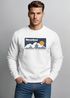 Sweatshirt Herren ohne Kapuze Frontprint Expedition Mountain Berge Design Rundhals-Pullover Fashion Streetwear Neverless®preview