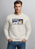 Sweatshirt Herren ohne Kapuze Frontprint Expedition Mountain Berge Design Rundhals-Pullover Fashion Streetwear Neverless®preview