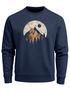 Sweatshirt Herren ohne Kapuze Frontprint mit Berg und Sonne – Outdoor Streetwear Männer Fashion Neverless®preview