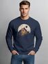 Sweatshirt Herren ohne Kapuze Frontprint mit Berg und Sonne – Outdoor Streetwear Männer Fashion Neverless®preview
