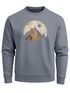 Sweatshirt Herren ohne Kapuze Frontprint mit Berg und Sonne – Outdoor Streetwear Männer Fashion Neverless®preview