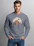 Sweatshirt Herren ohne Kapuze Frontprint mit Berg und Sonne – Outdoor Streetwear Männer Fashion Neverless®preview