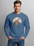 Sweatshirt Herren ohne Kapuze Frontprint mit Berg und Sonne – Outdoor Streetwear Männer Fashion Neverless®preview
