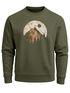 Sweatshirt Herren ohne Kapuze Frontprint mit Berg und Sonne – Outdoor Streetwear Männer Fashion Neverless®preview