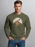 Sweatshirt Herren ohne Kapuze Frontprint mit Berg und Sonne – Outdoor Streetwear Männer Fashion Neverless®preview
