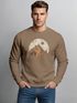 Sweatshirt Herren ohne Kapuze Frontprint mit Berg und Sonne – Outdoor Streetwear Männer Fashion Neverless®preview