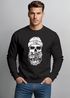 Sweatshirt Herren ohne Kapuze Frontprint Moin Skull Totenkopf Anker Nordic Streetwear Pullover Fashion Neverless®preview