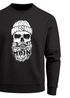 Sweatshirt Herren ohne Kapuze Frontprint Moin Skull Totenkopf Anker Nordic Streetwear Pullover Fashion Neverless®preview