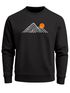 Sweatshirt Herren ohne Kapuze Frontprint Mountain Lines Rundhals-Pullover Fashion Outdoor Streetwear Neverless®preview
