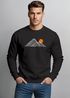 Sweatshirt Herren ohne Kapuze Frontprint Mountain Lines Rundhals-Pullover Fashion Outdoor Streetwear Neverless®preview