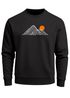 Sweatshirt Herren ohne Kapuze Frontprint Mountain Lines Rundhals-Pullover Fashion Outdoor Streetwear Neverless®preview