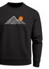 Sweatshirt Herren ohne Kapuze Frontprint Mountain Lines Rundhals-Pullover Fashion Outdoor Streetwear Neverless®preview