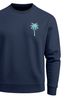 Sweatshirt Herren ohne Kapuze Palme Brustlogo Palm Tree Frontprint Rundhals-Pullover Fashion Streetwear Neverless®preview
