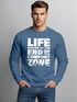 Sweatshirt Herren ohne Kapuze Spruch End of your comfort Zone Pullover Graphic Fashion Streetwear Neverless®preview