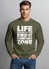 Sweatshirt Herren ohne Kapuze Spruch End of your comfort Zone Pullover Graphic Fashion Streetwear Neverless®preview