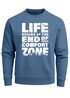 Sweatshirt Herren ohne Kapuze Spruch End of your comfort Zone Pullover Graphic Fashion Streetwear Neverless®preview