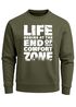 Sweatshirt Herren ohne Kapuze Spruch End of your comfort Zone Pullover Graphic Fashion Streetwear Neverless®preview