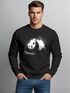 Sweatshirt Herren Panda Splash Rundhals-Pullover Neverless®preview