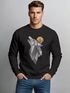 Sweatshirt Herren Polygon Print Wolf Wald Outdoor Adventure Natur Tiermotiv Rundhals-Pullover Fashion Streetwear Neverless®preview