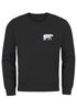 Sweatshirt Herren Print Aufdruck Bär Polygon Design Wander Outdoor Rundhals-Pullover Fashion Streetwear Neverless®preview