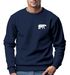 Sweatshirt Herren Print Aufdruck Bär Polygon Design Wander Outdoor Rundhals-Pullover Fashion Streetwear Neverless®preview