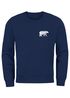 Sweatshirt Herren Print Aufdruck Bär Polygon Design Wander Outdoor Rundhals-Pullover Fashion Streetwear Neverless®preview