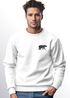 Sweatshirt Herren Print Aufdruck Bär Polygon Design Wander Outdoor Rundhals-Pullover Fashion Streetwear Neverless®preview