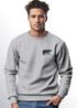 Sweatshirt Herren Print Aufdruck Bär Polygon Design Wander Outdoor Rundhals-Pullover Fashion Streetwear Neverless®preview