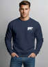 Sweatshirt Herren Print Aufdruck Bär Polygon Design Wander Outdoor Rundhals-Pullover Fashion Streetwear Neverless®preview