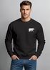Sweatshirt Herren Print Aufdruck Bär Polygon Design Wander Outdoor Rundhals-Pullover Fashion Streetwear Neverless®preview