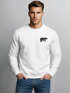 Sweatshirt Herren Print Aufdruck Bär Polygon Design Wander Outdoor Rundhals-Pullover Fashion Streetwear Neverless®preview