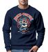 Sweatshirt Herren Print Skull Totenkopf Grafik Biker Design Rundhals-Pullover Fashion Streetwear Neverless®preview