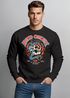 Sweatshirt Herren Print Skull Totenkopf Grafik Biker Design Rundhals-Pullover Fashion Streetwear Neverless®preview