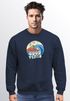 Sweatshirt Herren Print Vintage Grafik Welle Sonne Surfen Rundhals-Pullover Fashion Streetwear Neverless®preview