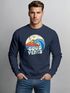Sweatshirt Herren Print Vintage Grafik Welle Sonne Surfen Rundhals-Pullover Fashion Streetwear Neverless®preview