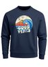 Sweatshirt Herren Print Vintage Grafik Welle Sonne Surfen Rundhals-Pullover Fashion Streetwear Neverless®preview