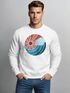 Sweatshirt Herren Print Welle Sonne Retro Vintage Oldschool Rundhals-Pullover Fashion Streetwear Neverless®preview
