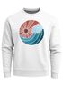 Sweatshirt Herren Print Welle Sonne Retro Vintage Oldschool Rundhals-Pullover Fashion Streetwear Neverless®preview