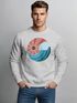 Sweatshirt Herren Print Welle Sonne Retro Vintage Oldschool Rundhals-Pullover Fashion Streetwear Neverless®preview