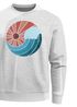 Sweatshirt Herren Print Welle Sonne Retro Vintage Oldschool Rundhals-Pullover Fashion Streetwear Neverless®preview