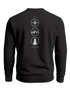 Sweatshirt Herren Pullover Backprint Vertikale Symbole | Kompass | Berge | Baum Outdoor Fashion Streetwear Neverless®preview
