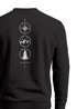 Sweatshirt Herren Pullover Backprint Vertikale Symbole | Kompass | Berge | Baum Outdoor Fashion Streetwear Neverless®preview