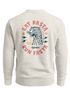 Sweatshirt Herren Pullover mit Backprint Eat Pasta Run Fasta Food Spaghetti Grafik Leopard Retro Streetwear Fashion Neverless®preview