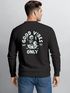 Sweatshirt Herren Pullover mit Backprint Good Vibes Only Skelett Spruch Fun Style Fashion Streetwear Neverless®preview