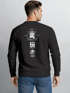 Sweatshirt Herren Pullover mit Backprint Japan Asien Symbole Fashion Sweater Männer Streetwear Neverless®preview