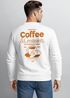 Sweatshirt Herren Pullover mit Backprint Kaffee & Croissant Design Fashion Streetwear Retro Print Neverless®preview