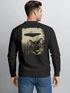 Sweatshirt Herren Pullover mit Backprint Katze und UFO Design Retro Fun Design Fashion Streetwear Neverless®preview