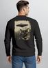 Sweatshirt Herren Pullover mit Backprint Katze und UFO Design Retro Fun Design Fashion Streetwear Neverless®preview