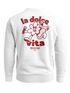 Sweatshirt Herren Pullover mit Backprint La Dolce Vita Design Italian Fun Fashion Streetwear Neverless®preview